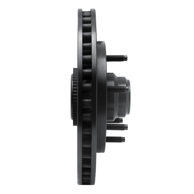 Ford F-150 Brake Rotor (1) - Front Right - R1 Concepts - Drilled & Slotted - Black - `97-`04